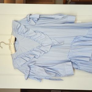Simone Rocha Blue Striped Dress